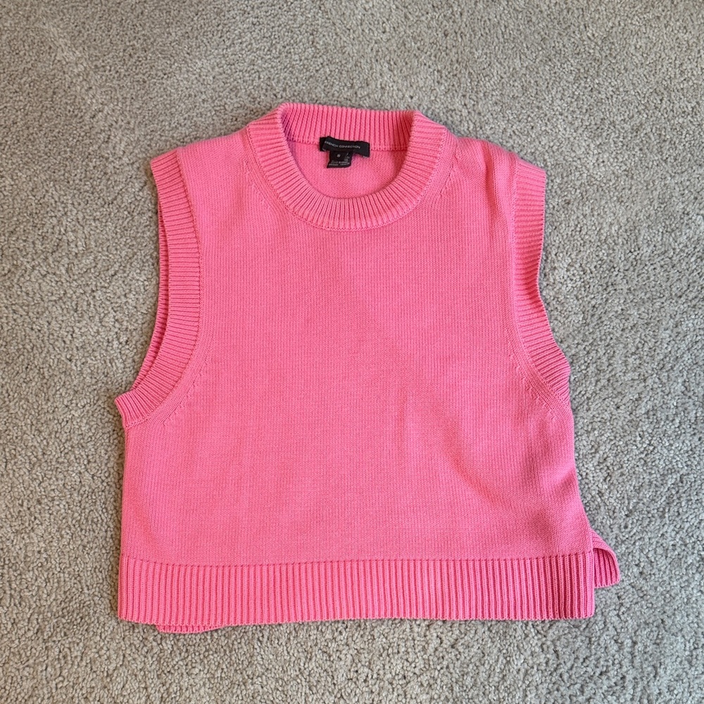French Connection Mozart Pink Sleeveless Sweater